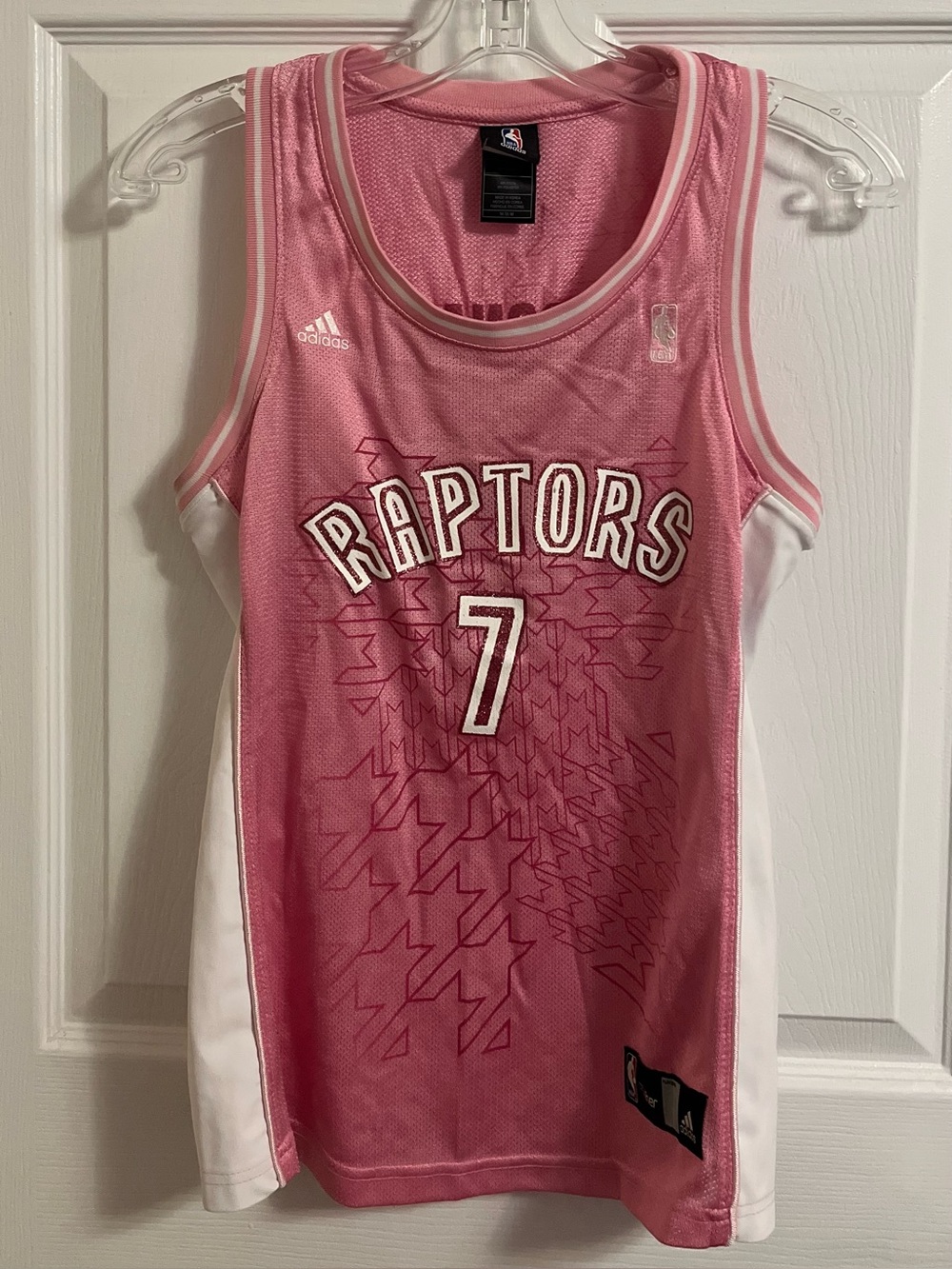 adidas Pink Toronto Raptors Basketball Jersey #7 Bargnani